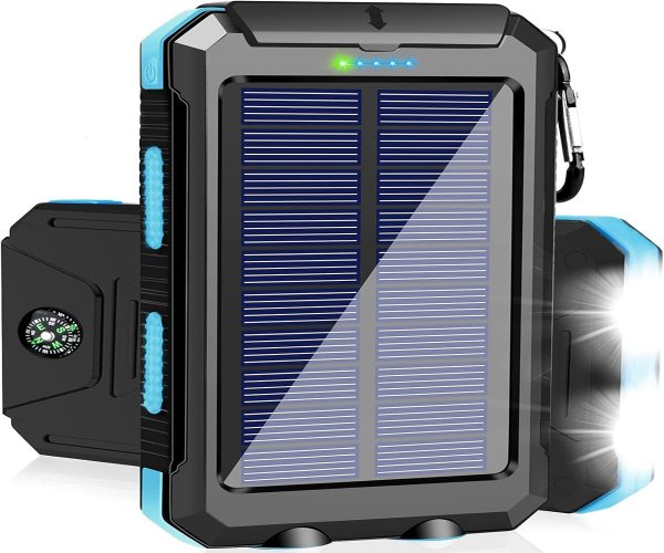 Solar Charger Power Bank, 38800mAh Portable
