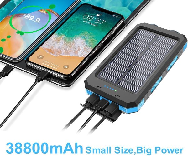 Solar Charger Power Bank, 38800mAh Portable - Image 2