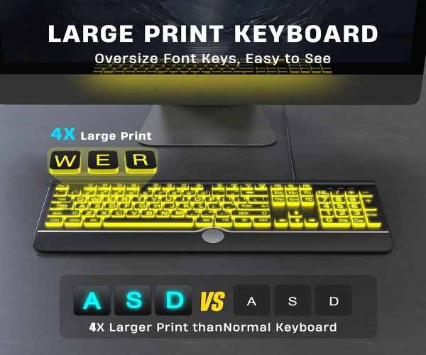 Large Print Computer Keyboard - Image 2